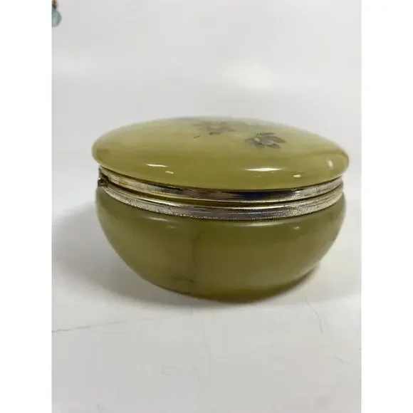 Vintage Alabaster Trinket Box - Picture 6 of 9